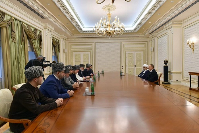 Ilham Aliyev meets members of Supreme Religious Council of Caucasian People